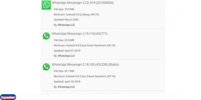 نصب واتساپ قدیمی خودم